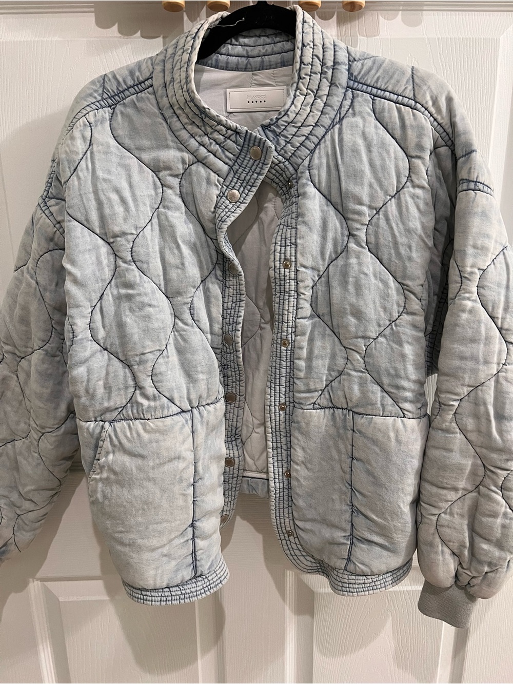 Light Wash Quilted Jacket